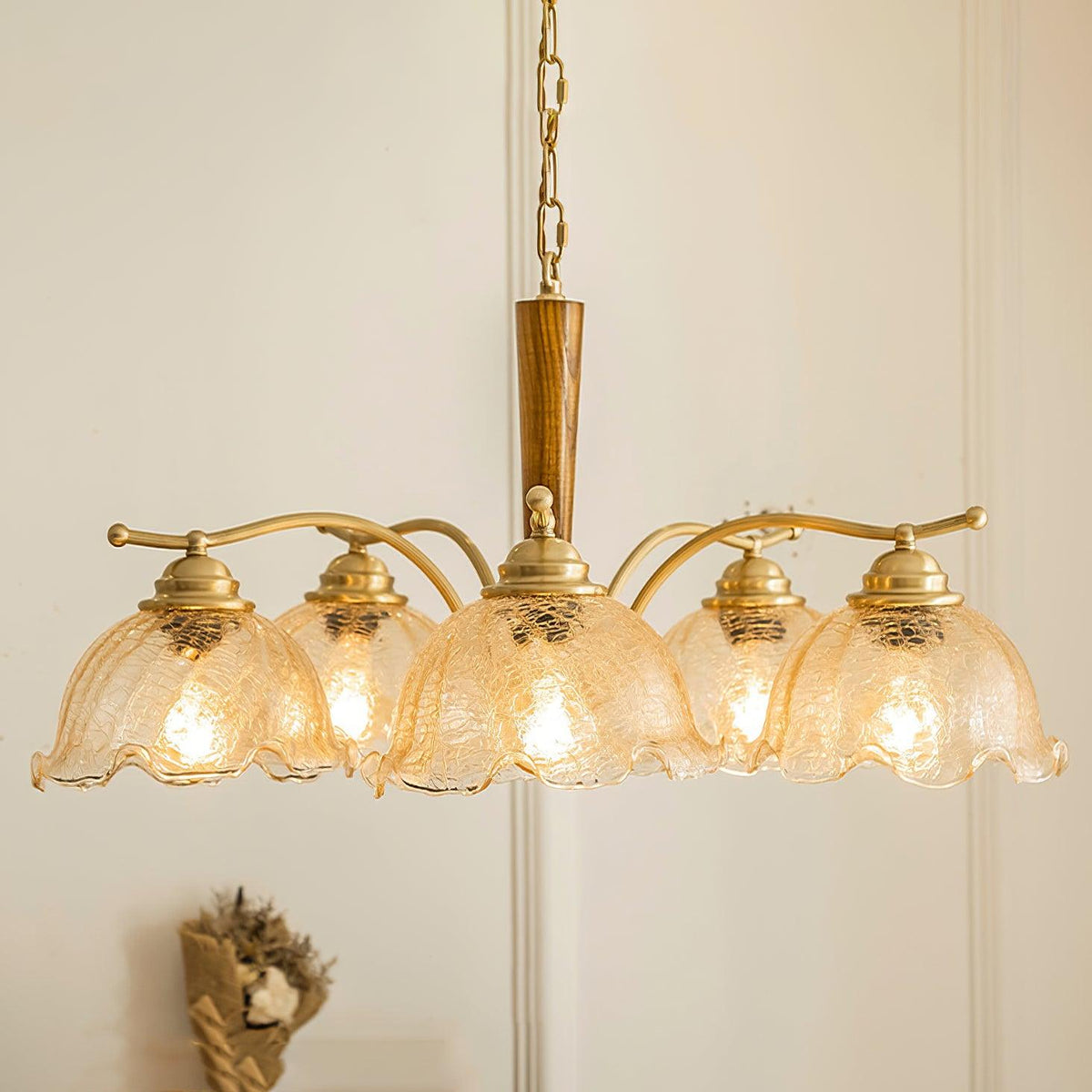 Orchid Vintage Glass Chandelier