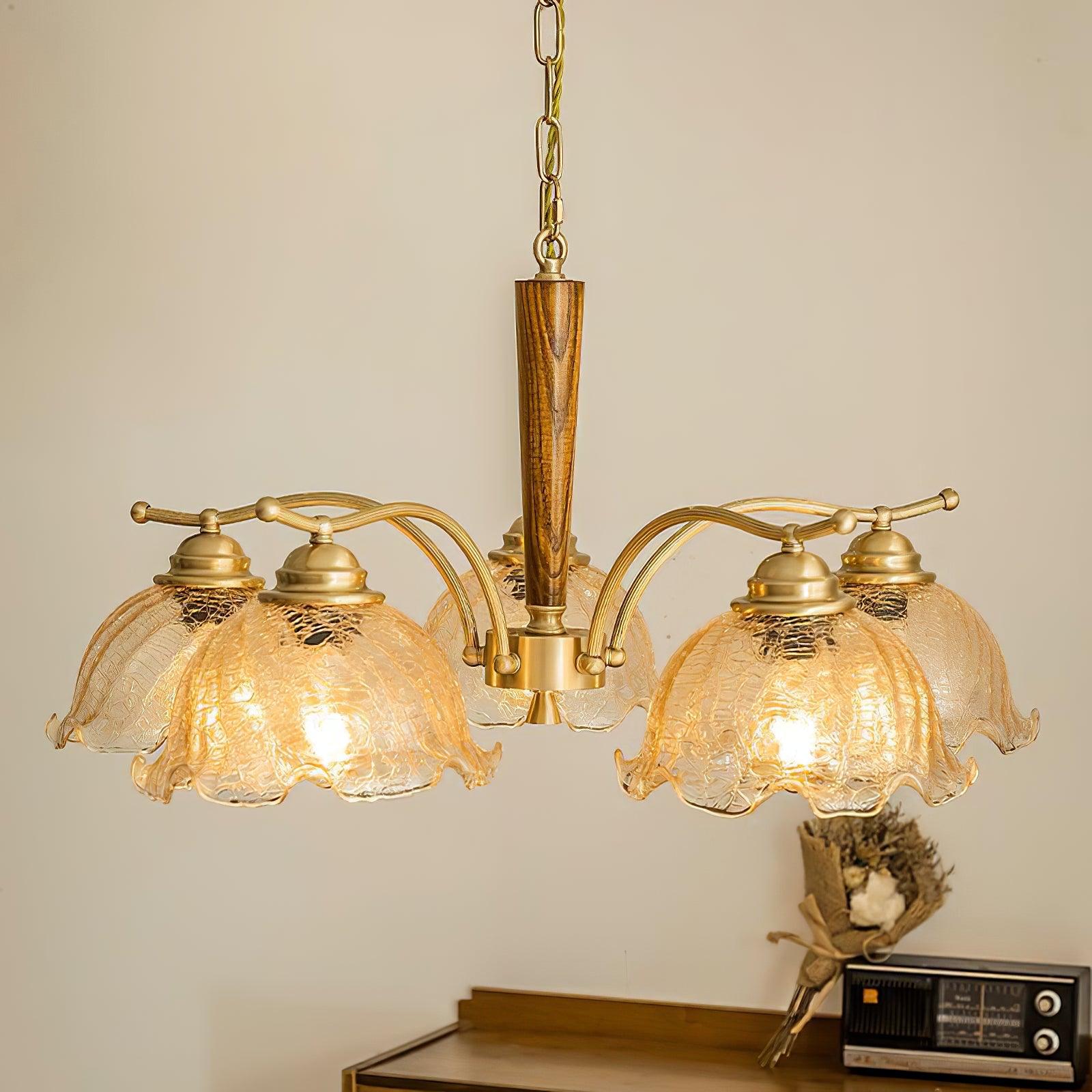 Orchid Vintage Glass Chandelier