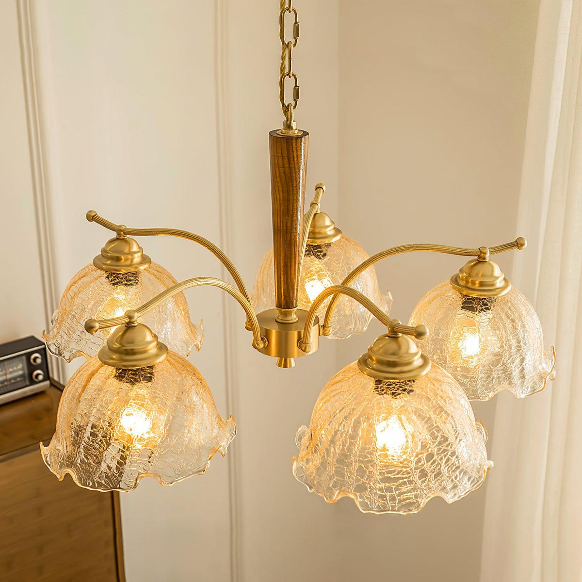 Orchid Vintage Glass Chandelier