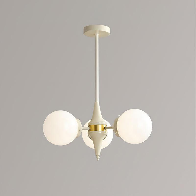Elauian Chandelier Globe Cream Modern