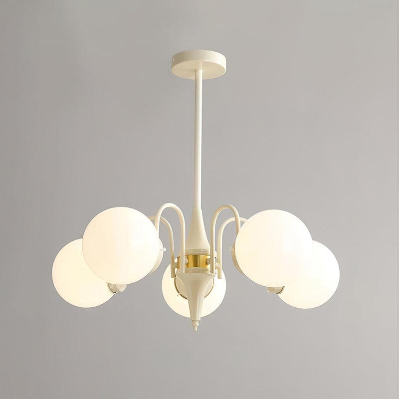 Elauian Chandelier Globe Cream Modern