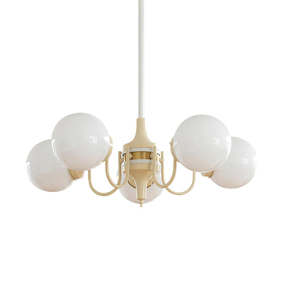 Elauian Chandelier Globe Cream Modern