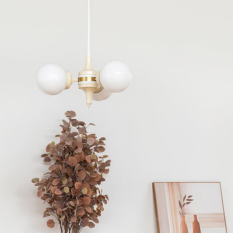Elauian Chandelier Globe Cream Modern