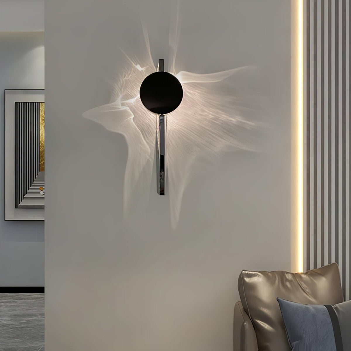 Pethr Wave Minimalist Steel Wall Lamp