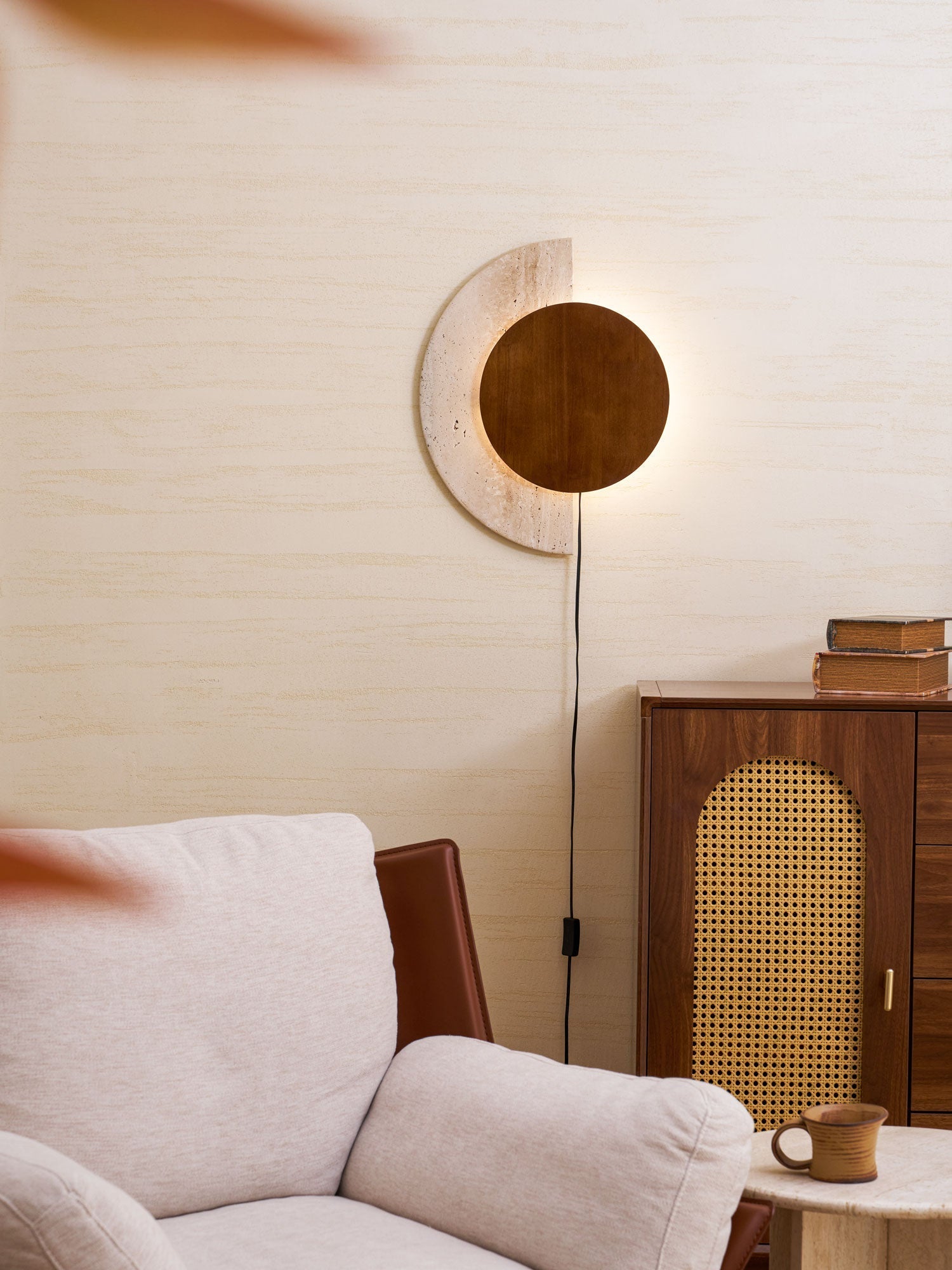 Crescent Halo Plug-in Wall Sconce