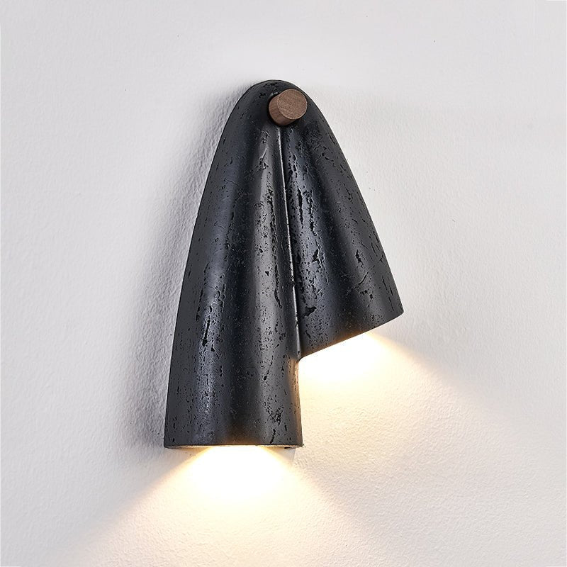 Kora Modern Black Travertine Wall Lamp