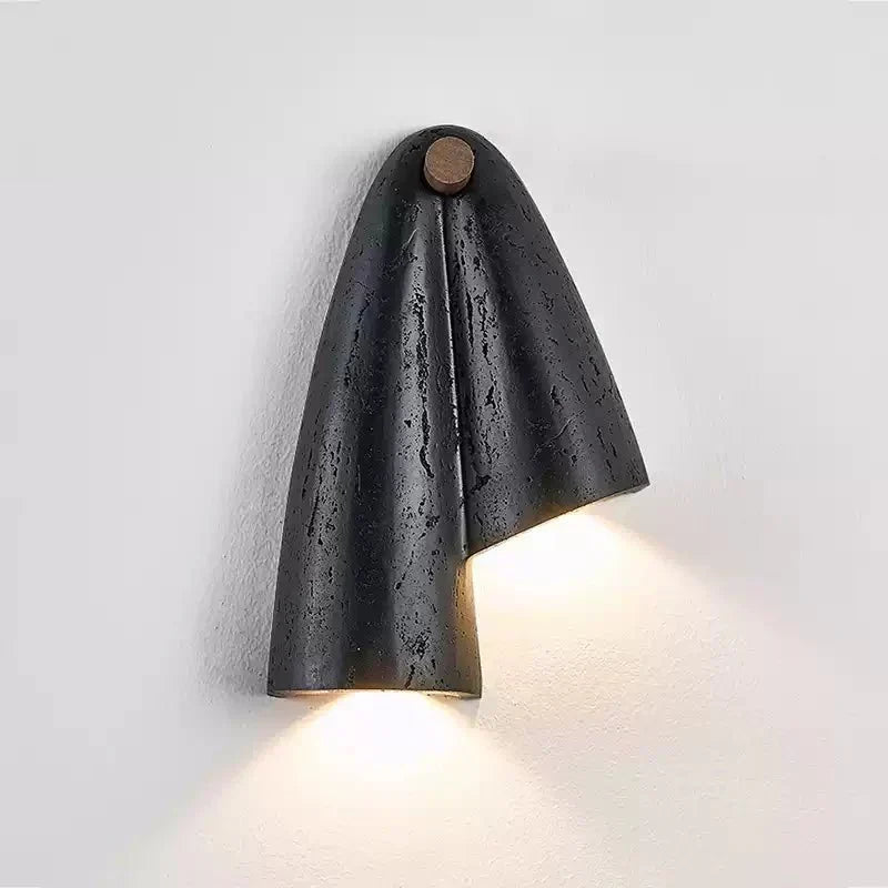 Kora Modern Black Travertine Wall Lamp