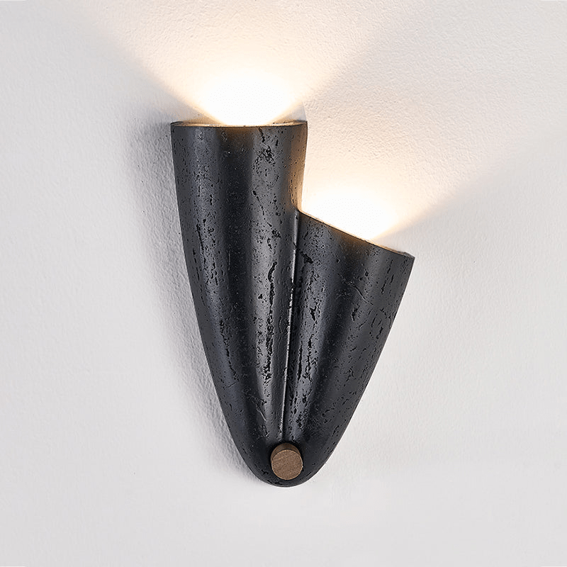 Kora Modern Black Travertine Wall Lamp