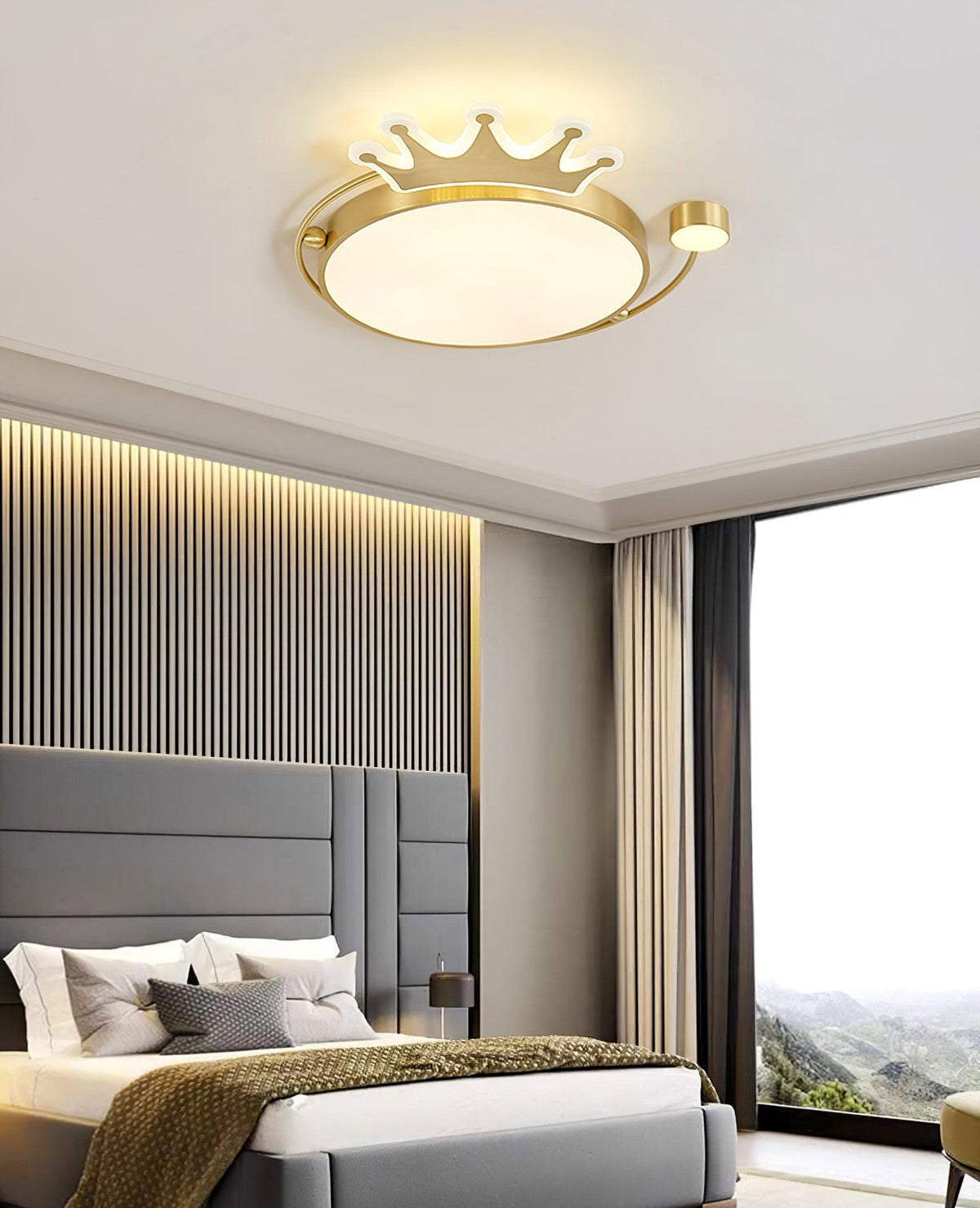 Aloror Classic Art Crown Ceiling Light