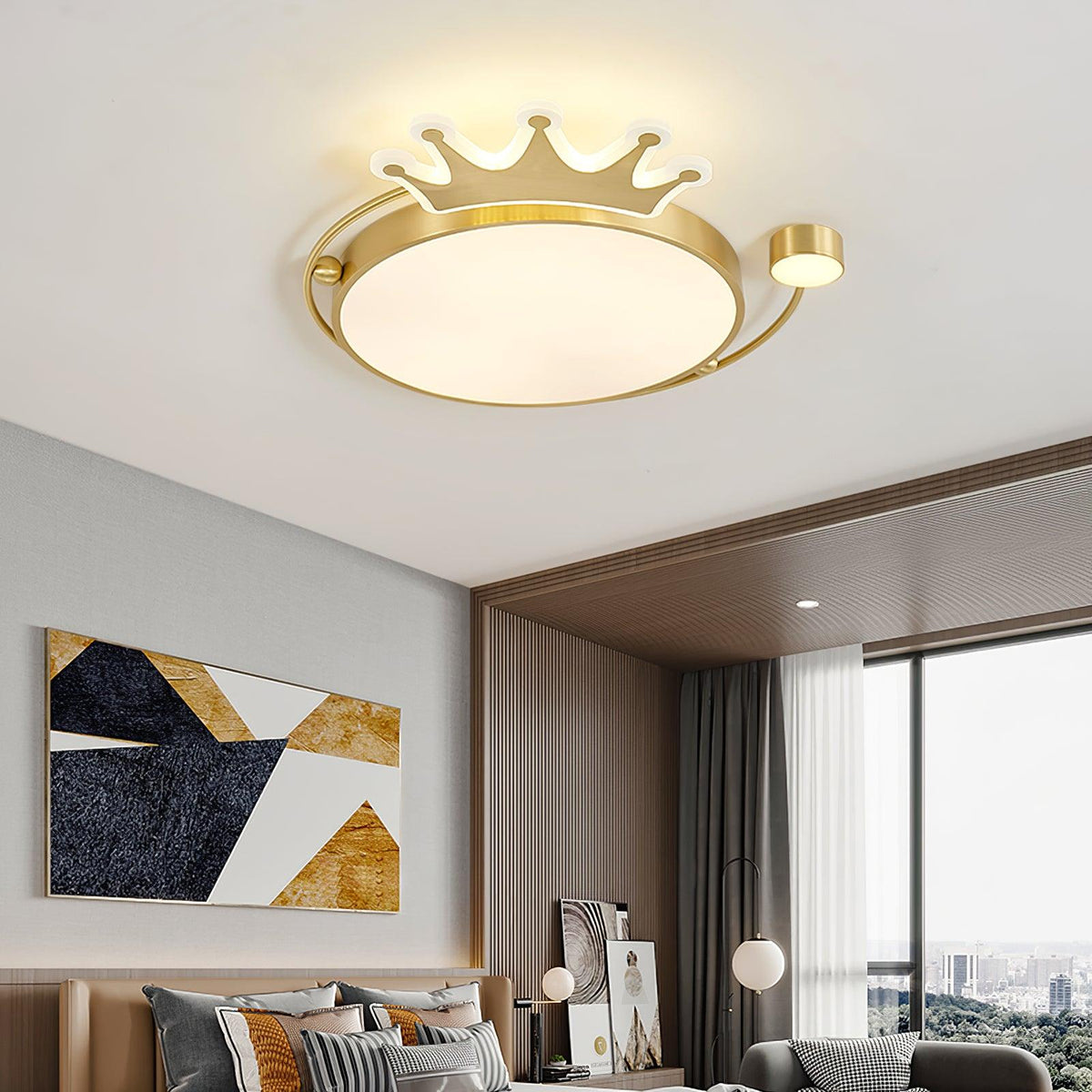 Aloror Classic Art Crown Ceiling Light