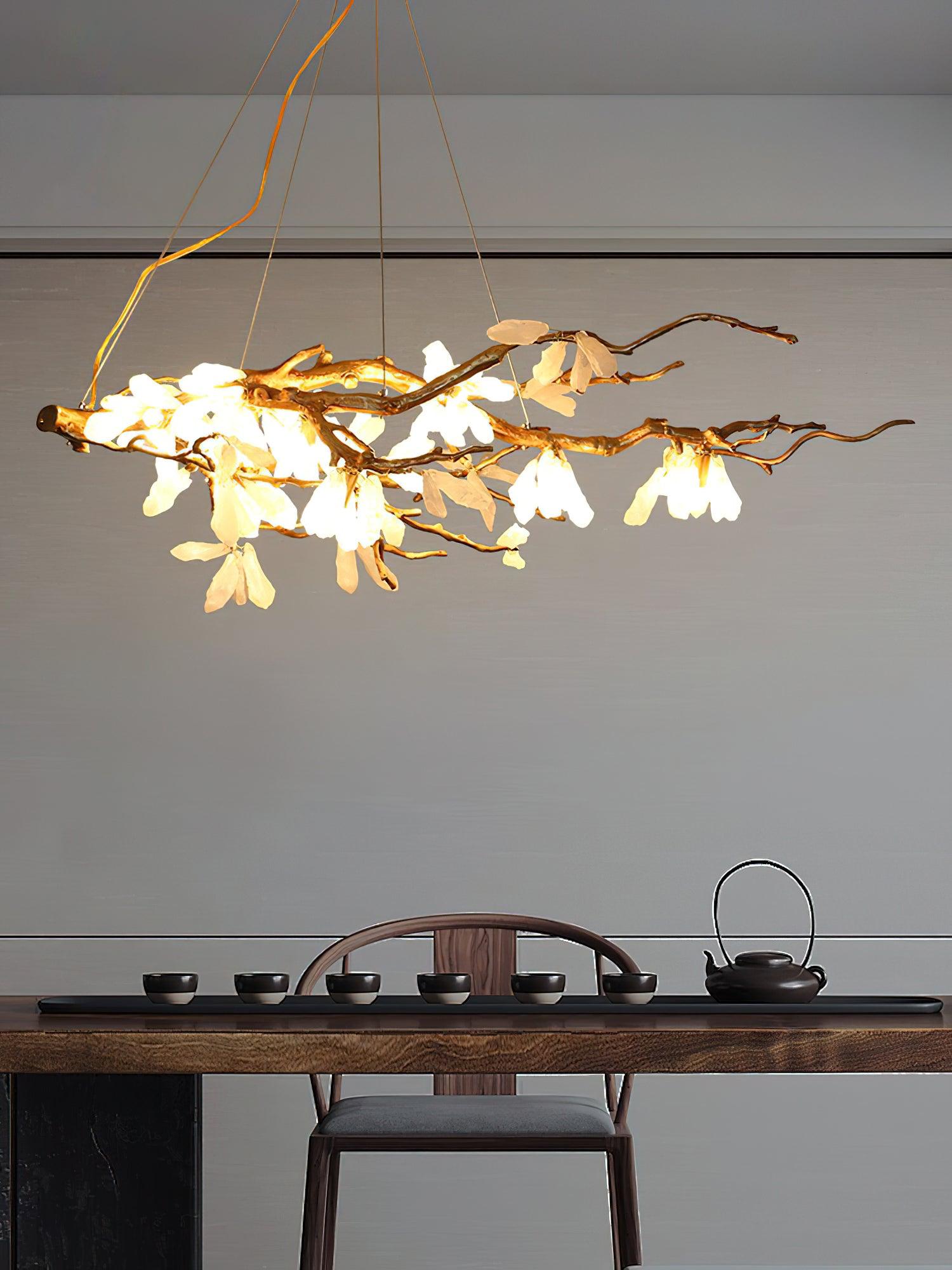 Irtvin Chandelier Branch Stone Organic