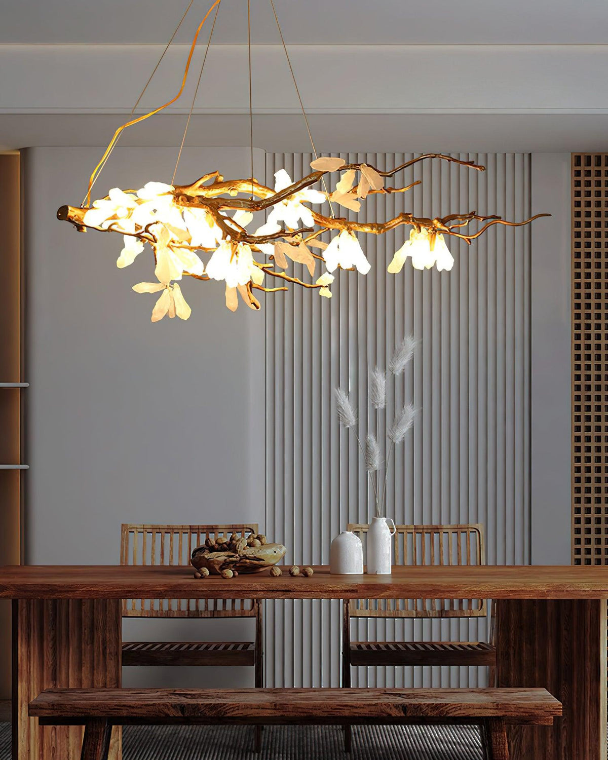 Irtvin Chandelier Branch Stone Organic