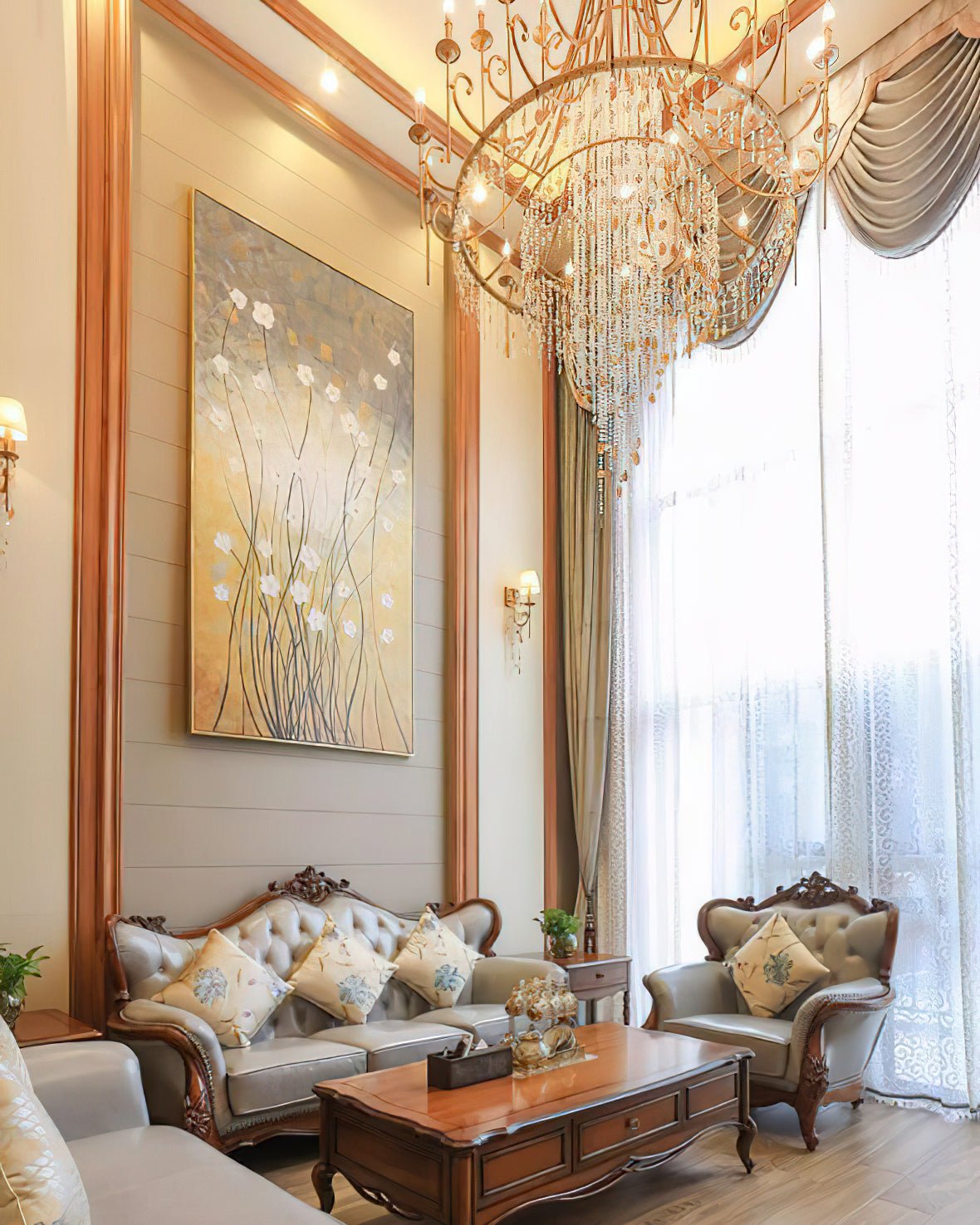 Sorvexa Chandelier Luxury Shell Crystal Retro