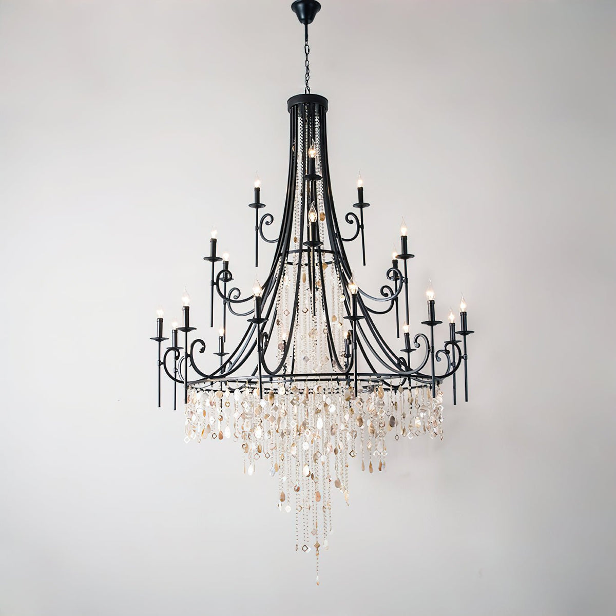 Sorvexa Chandelier Luxury Shell Crystal Retro