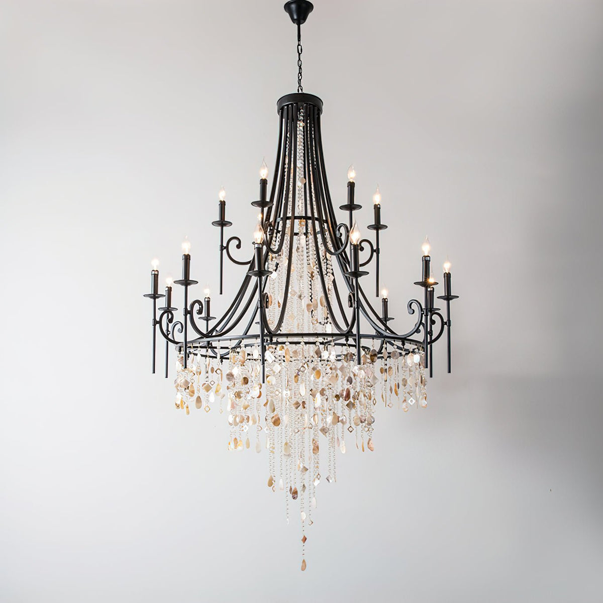 Sorvexa Chandelier Luxury Shell Crystal Retro