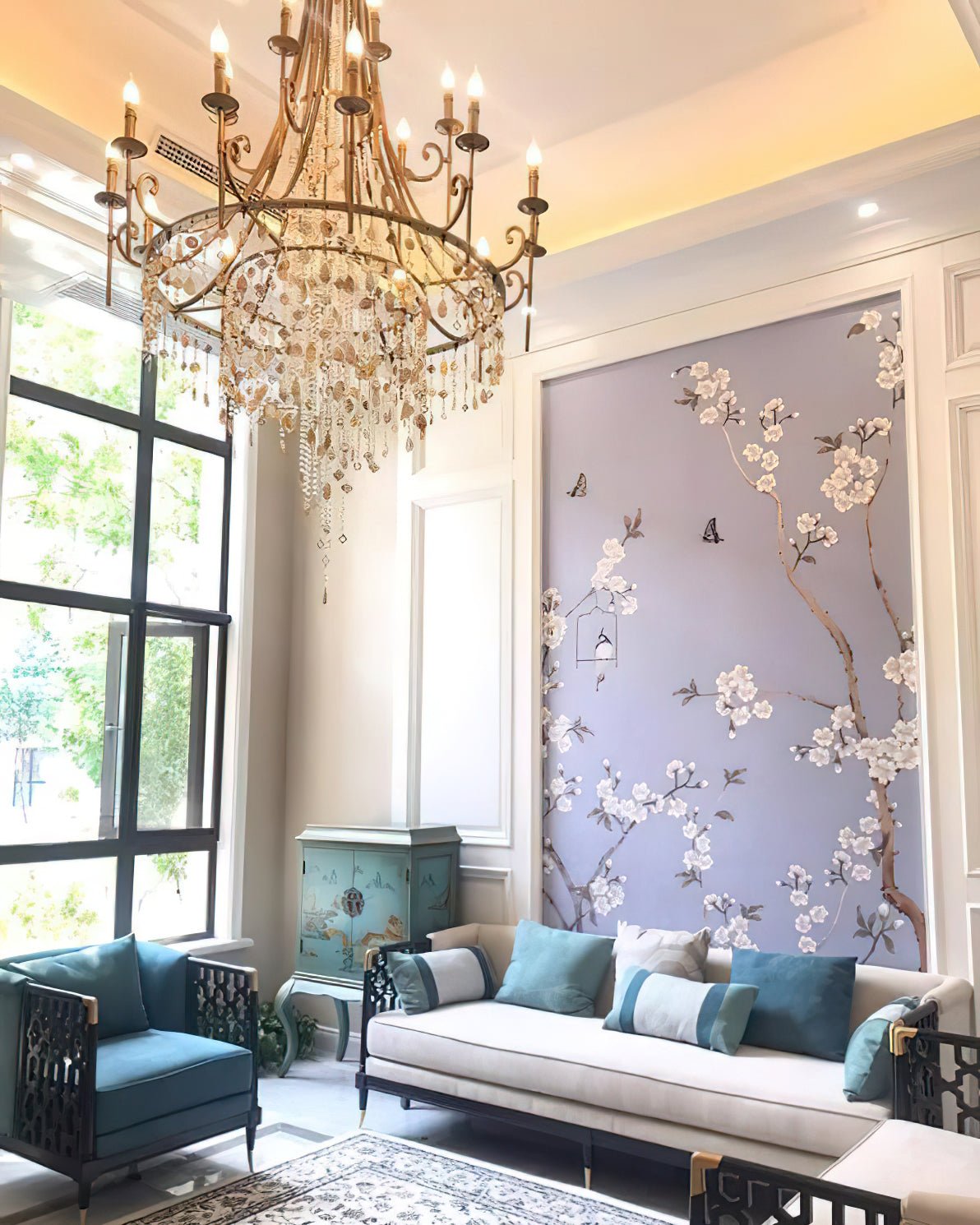 Sorvexa Chandelier Luxury Shell Crystal Retro