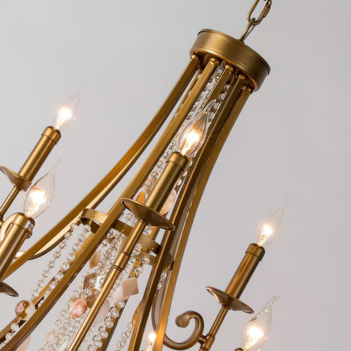 Sorvexa Chandelier Luxury Shell Crystal Retro