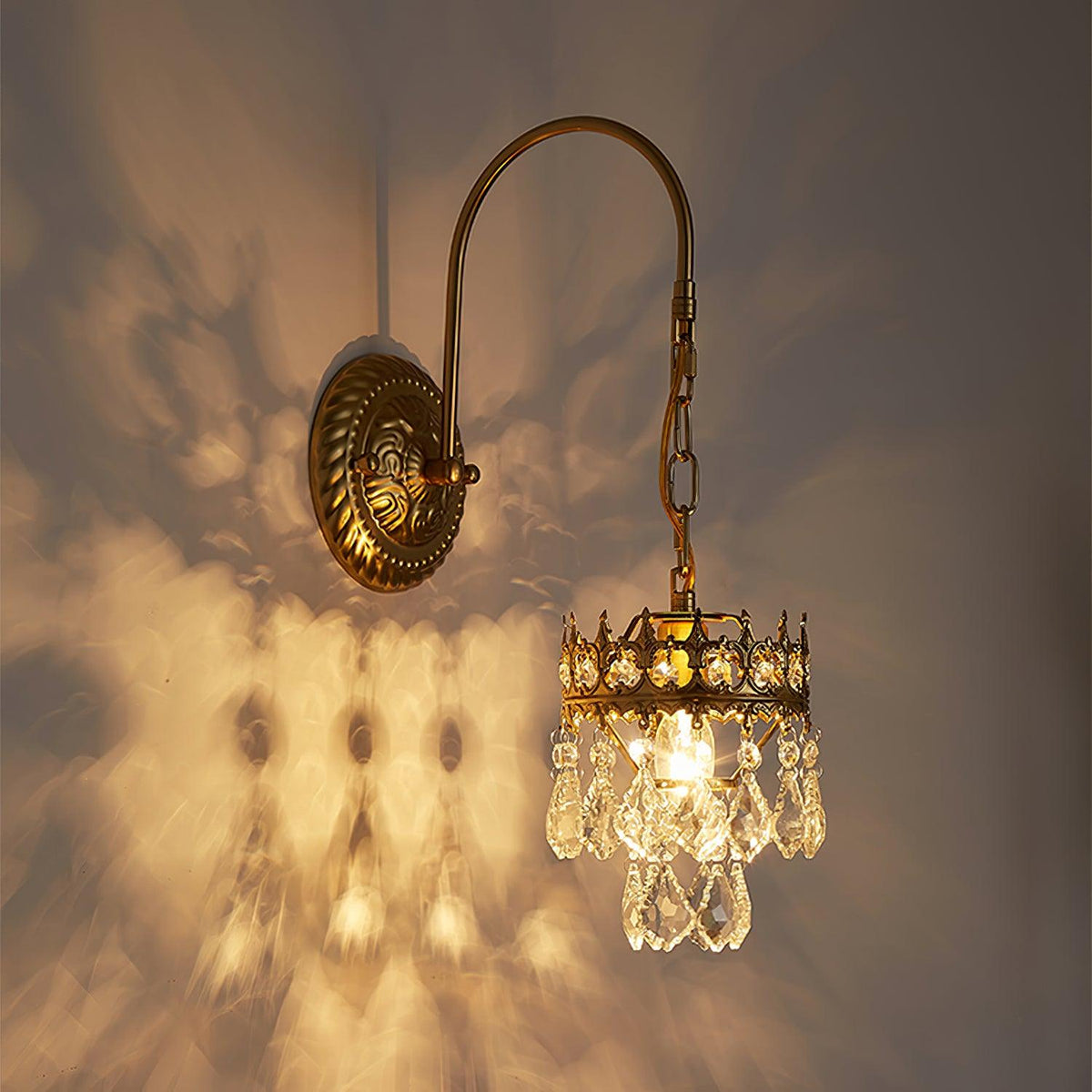 Ivmarila Nordic Art Crown Crystal Sconce Wall lamp