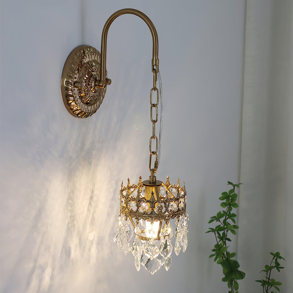 Ivmarila Nordic Art Crown Crystal Sconce Wall lamp