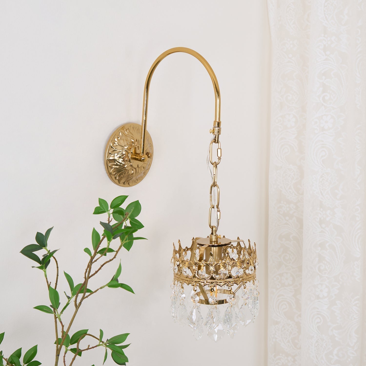 Ivmarila Nordic Art Crown Crystal Sconce Wall lamp