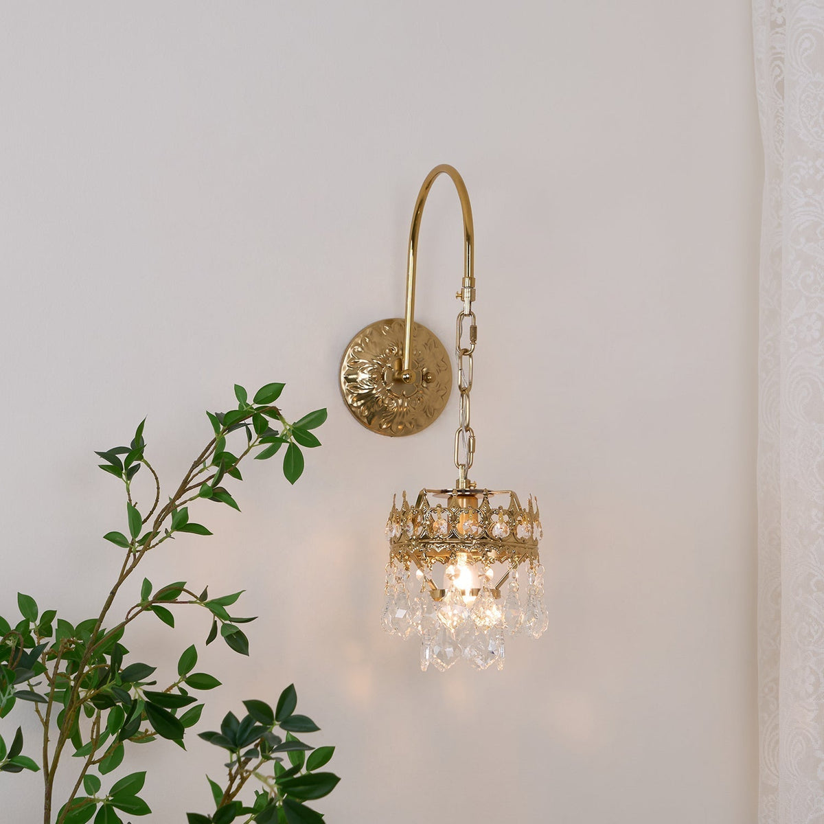 Ivmarila Nordic Art Crown Crystal Sconce Wall lamp