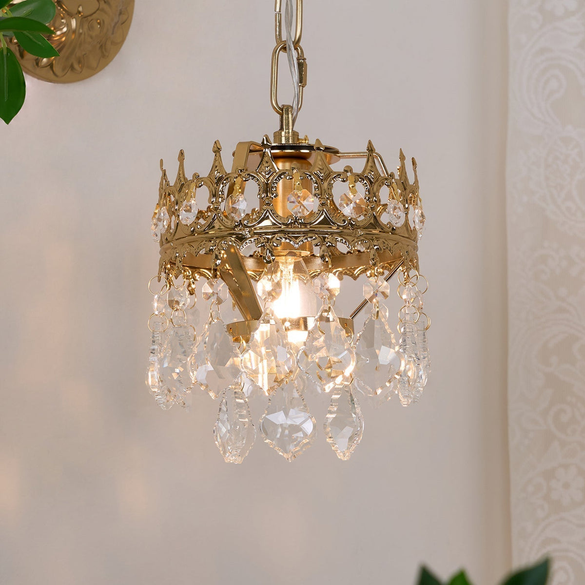 Ivmarila Nordic Art Crown Crystal Sconce Wall lamp