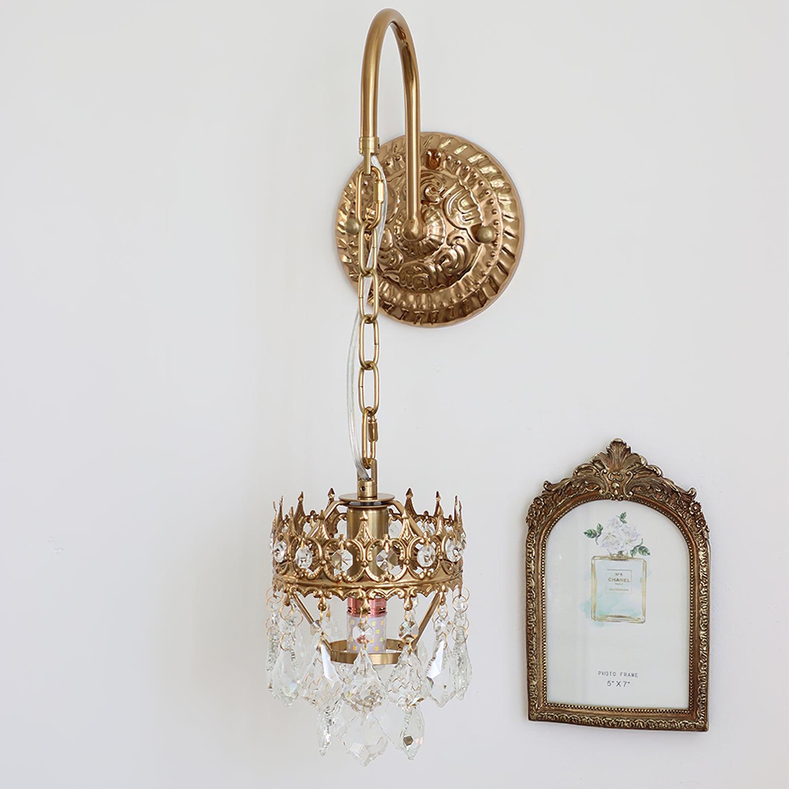Ivmarila Nordic Art Crown Crystal Sconce Wall lamp
