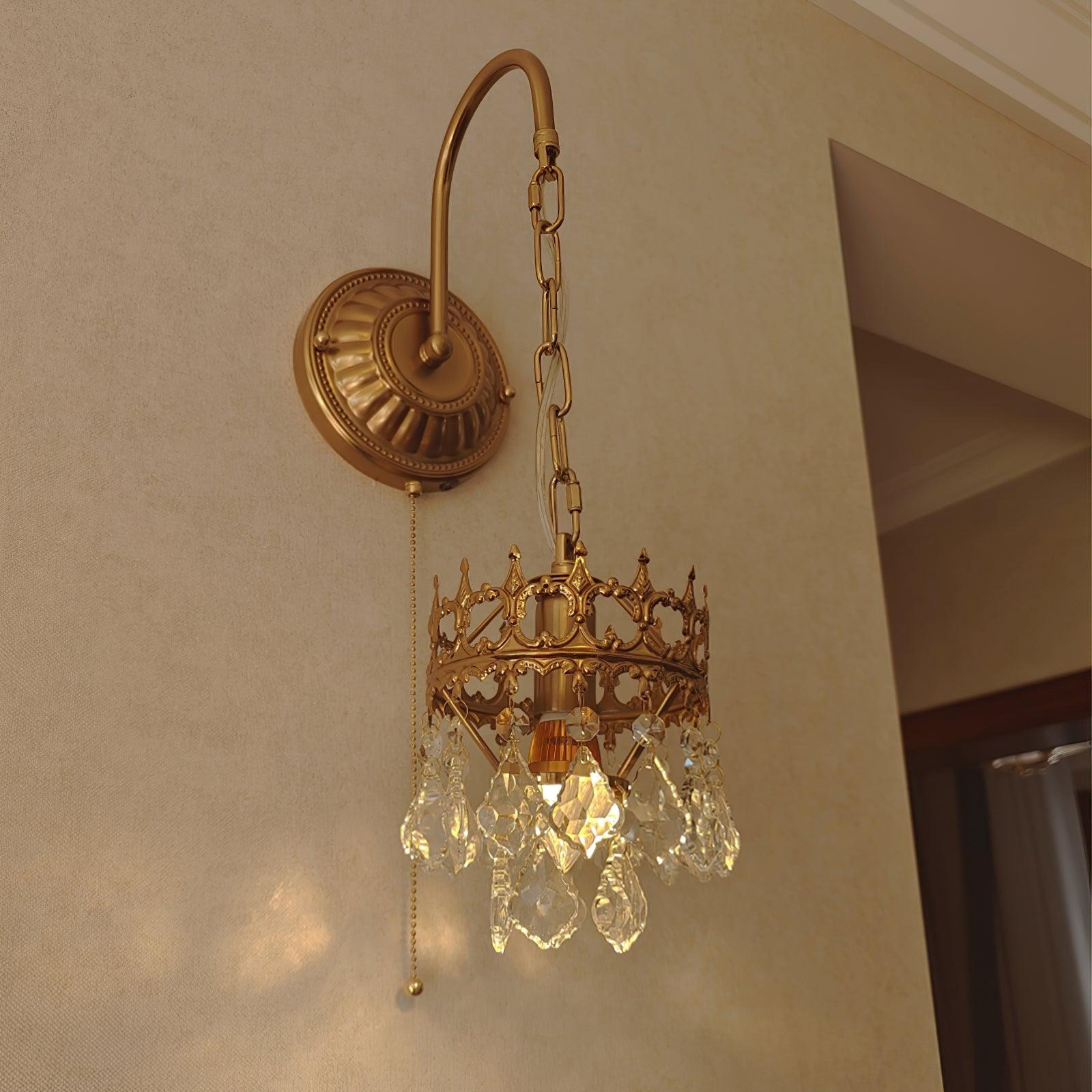 Ivmarila Nordic Art Crown Crystal Sconce Wall lamp