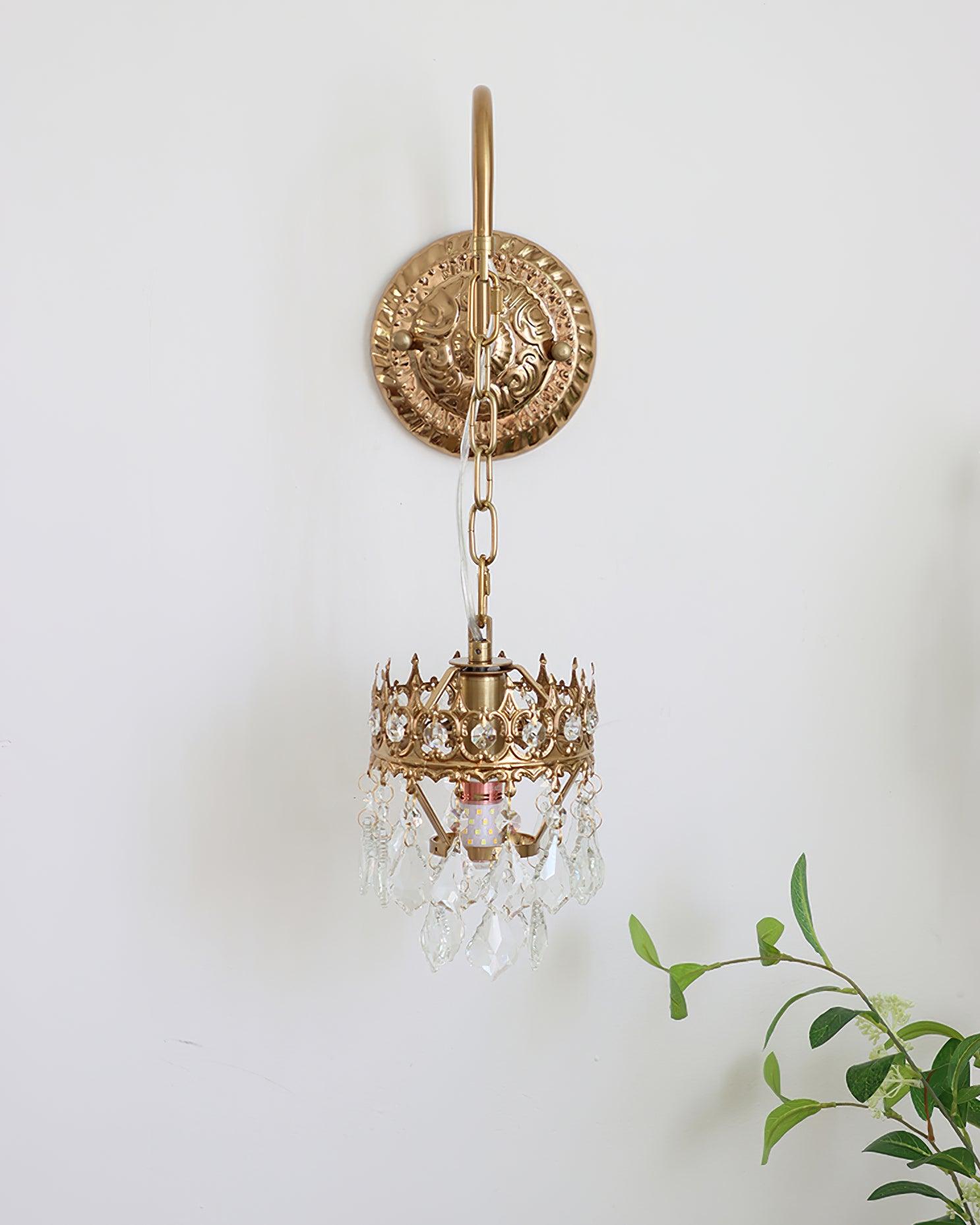 Ivmarila Nordic Art Crown Crystal Sconce Wall lamp