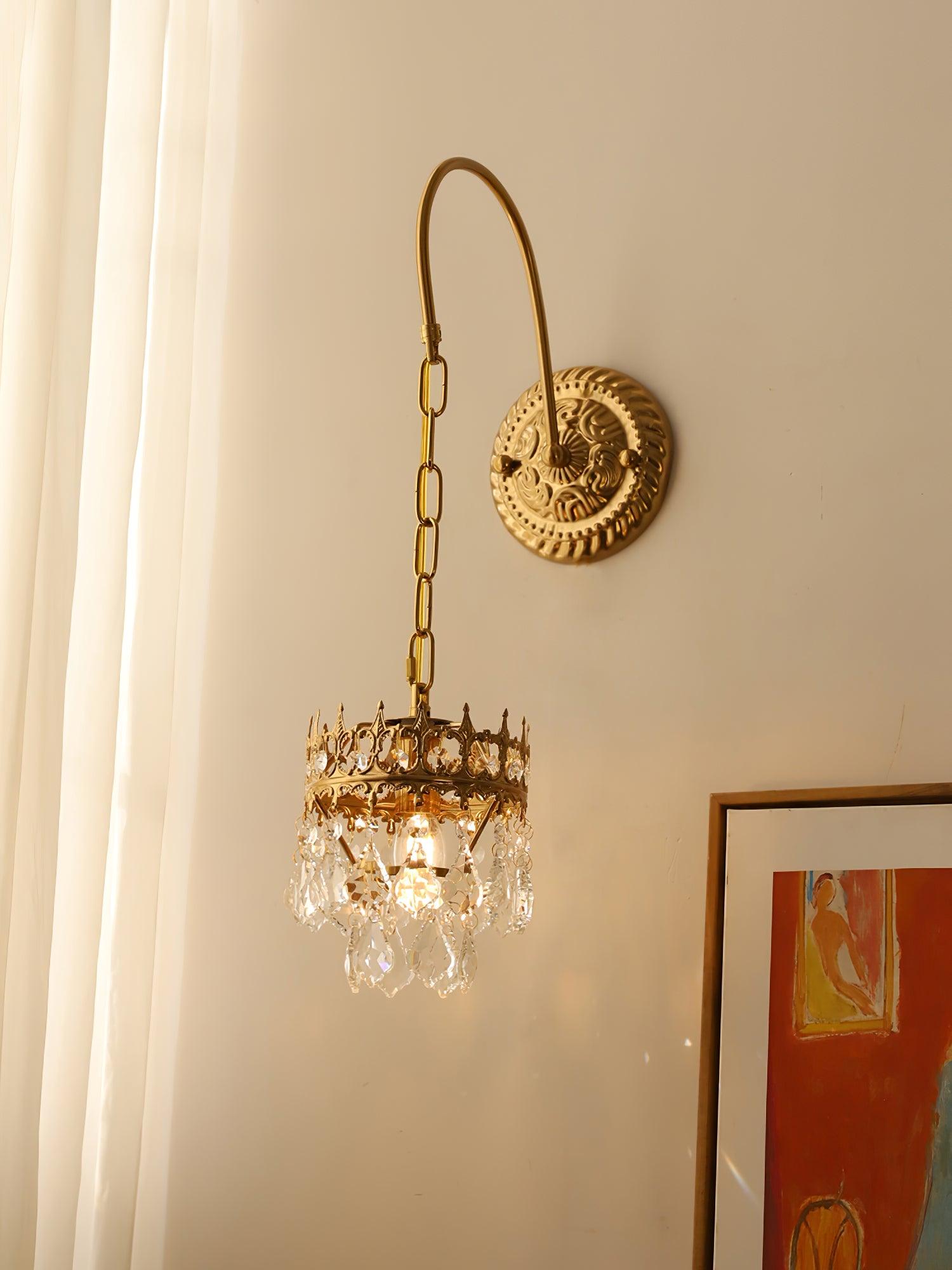 Ivmarila Nordic Art Crown Crystal Sconce Wall lamp