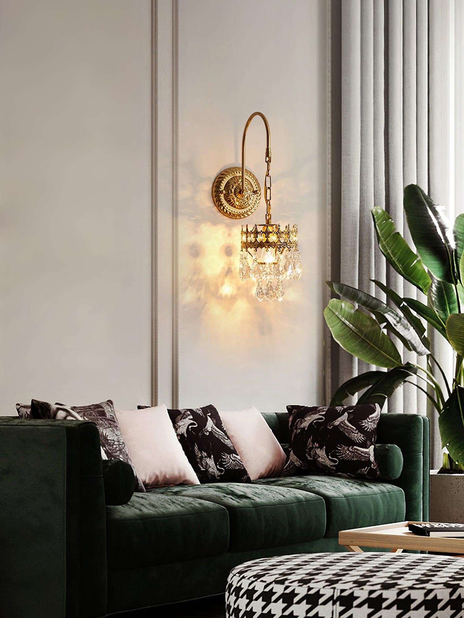 Ivmarila Nordic Art Crown Crystal Sconce Wall lamp