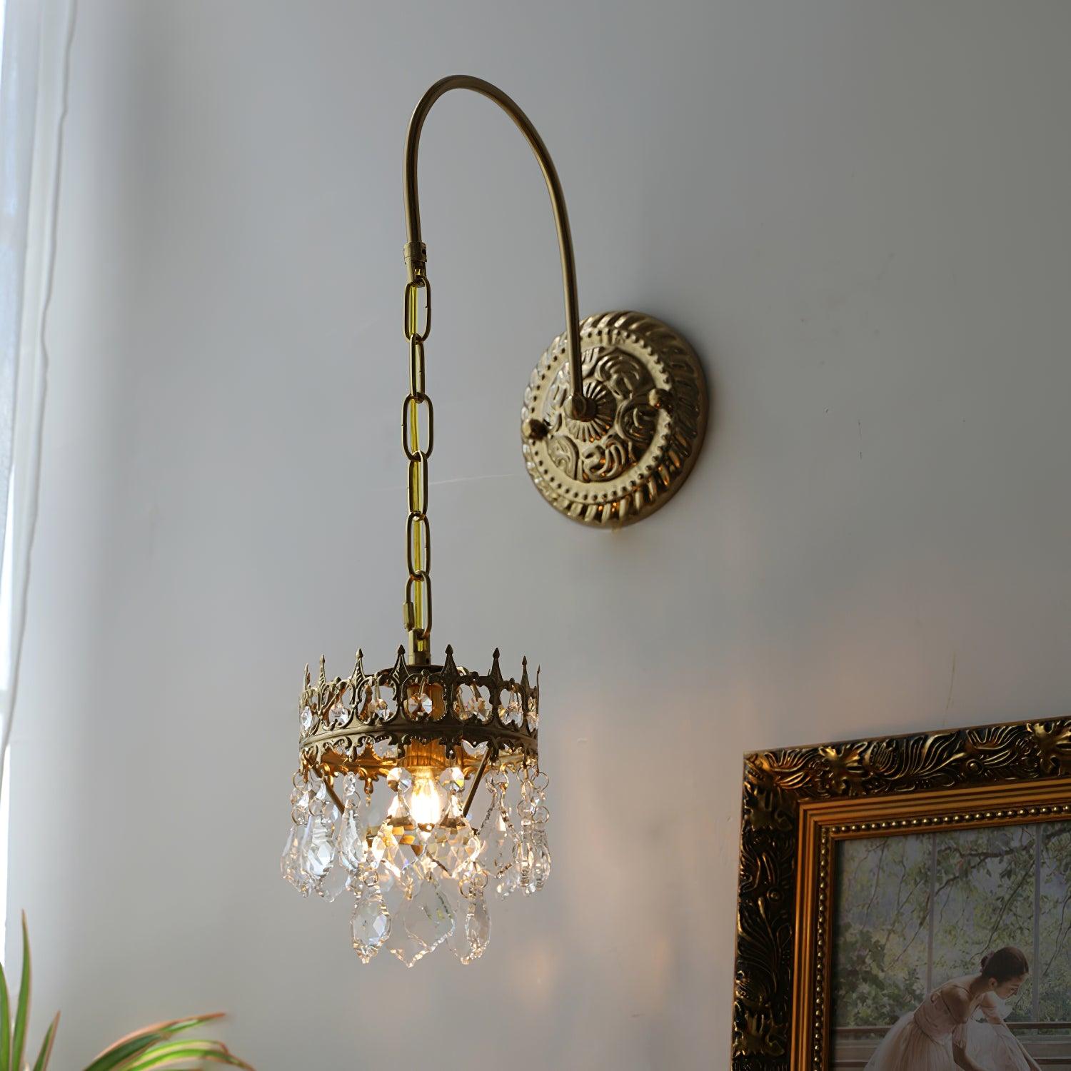 Ivmarila Nordic Art Crown Crystal Sconce Wall lamp