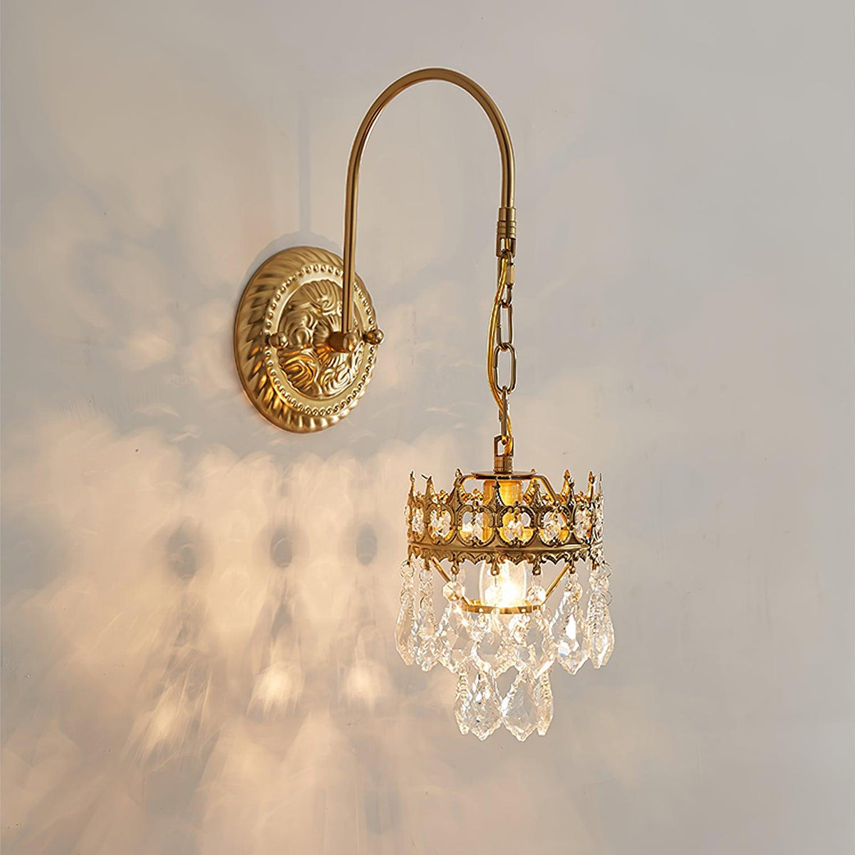 Ivmarila Nordic Art Crown Crystal Sconce Wall lamp