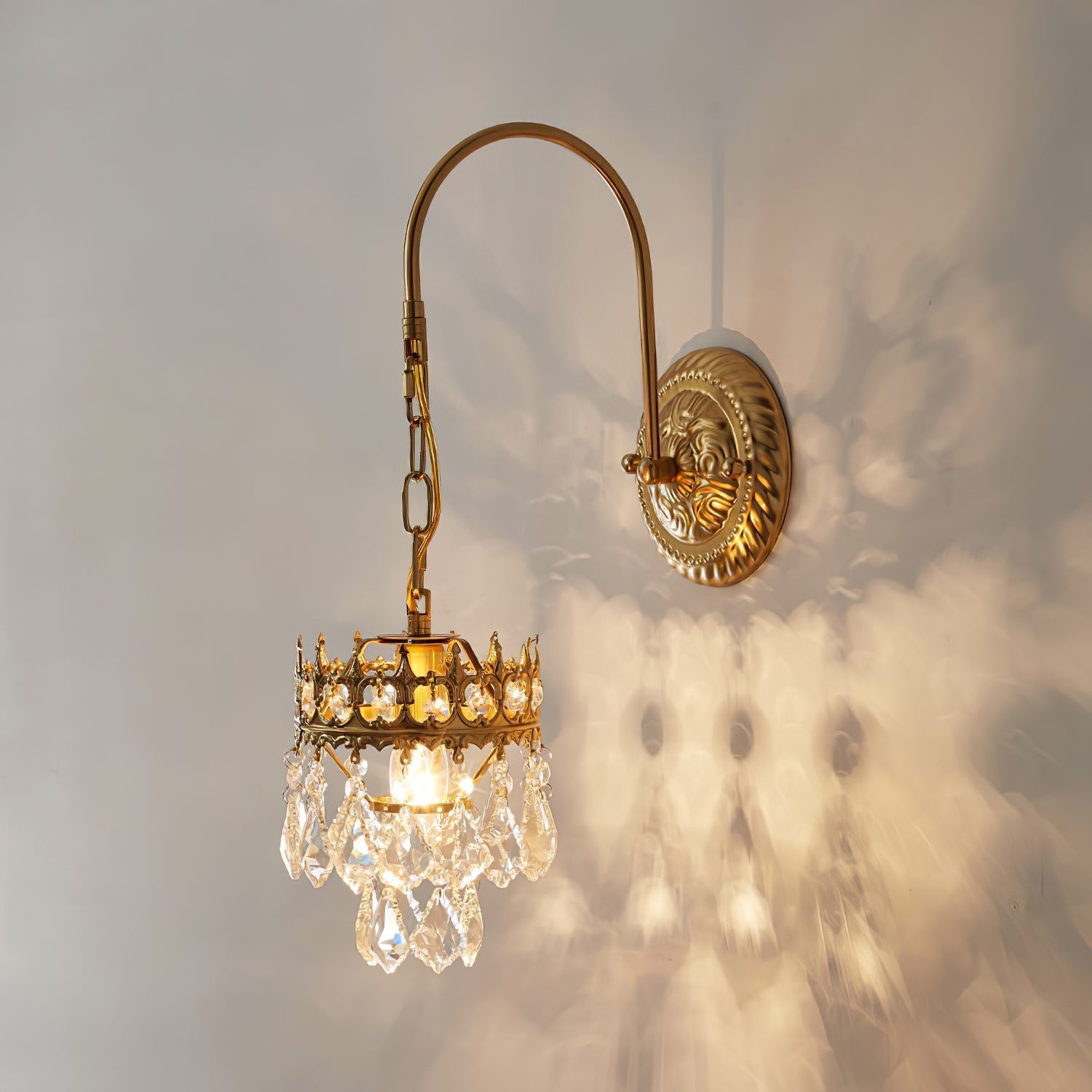 Ivmarila Nordic Art Crown Crystal Sconce Wall lamp