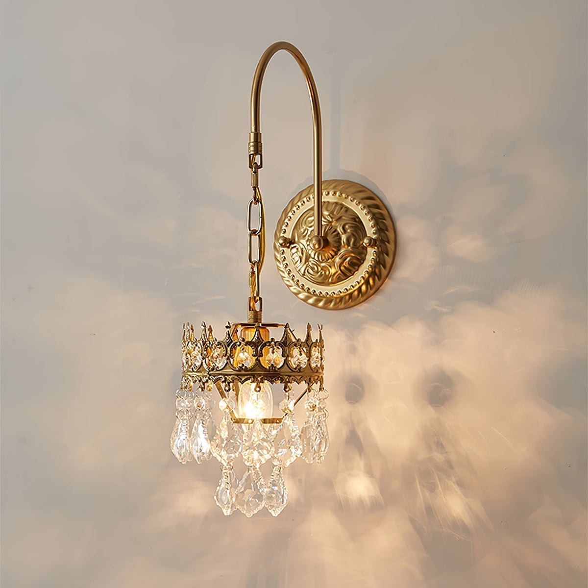 Ivmarila Nordic Art Crown Crystal Sconce Wall lamp