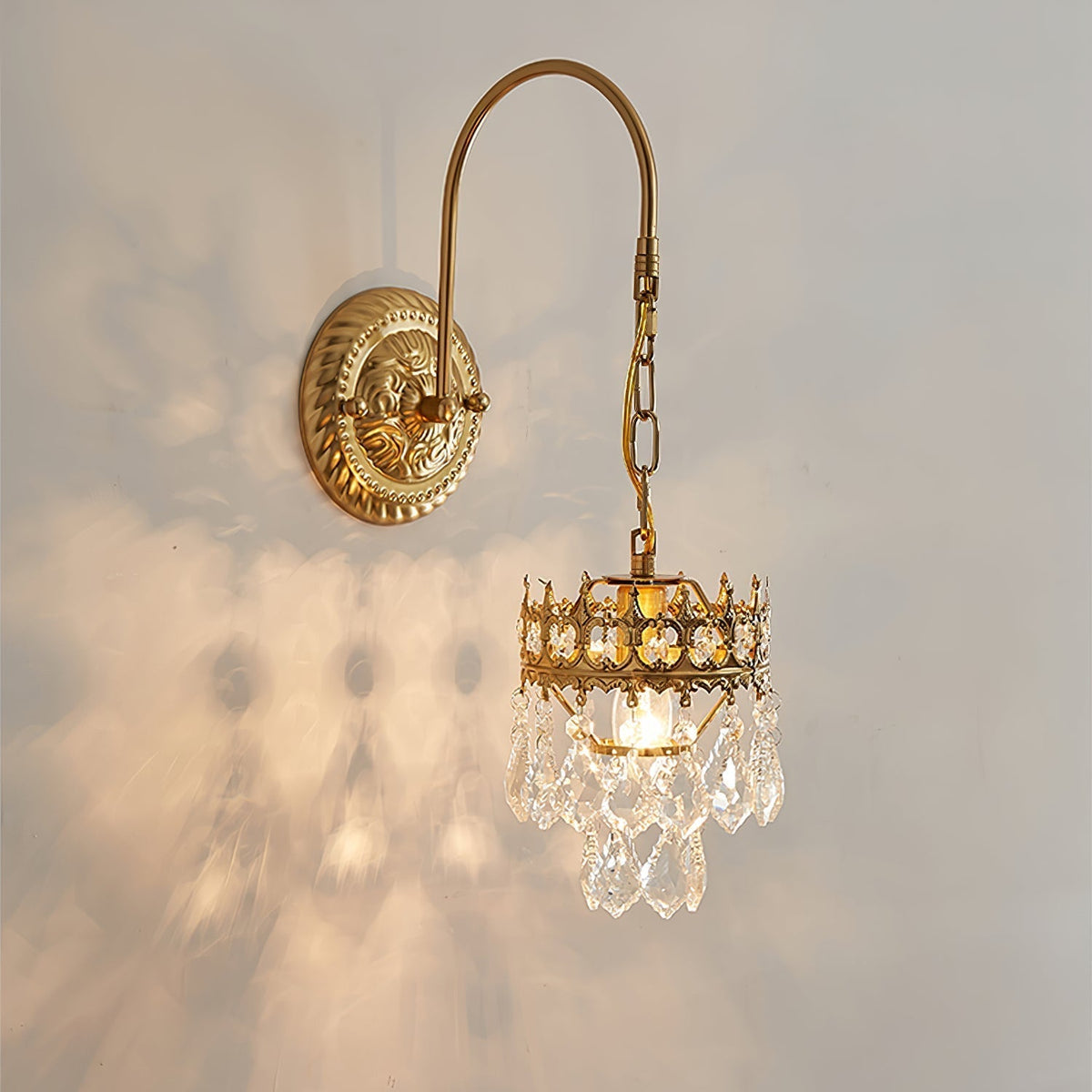 Ivmarila Nordic Art Crown Crystal Sconce Wall lamp