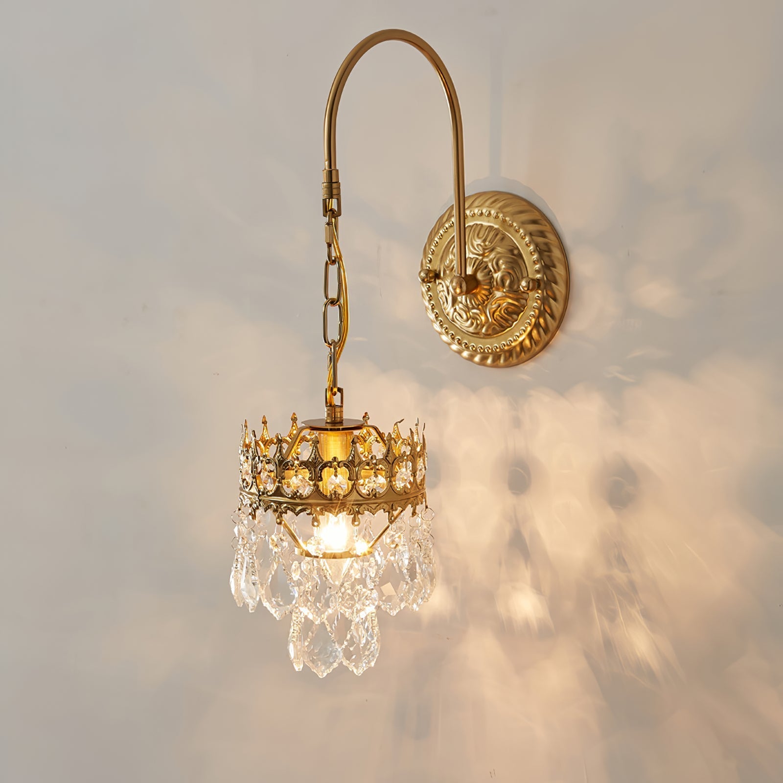 Ivmarila Nordic Art Crown Crystal Sconce Wall lamp