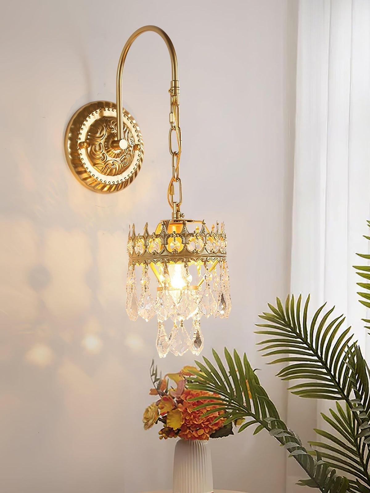 Ivmarila Nordic Art Crown Crystal Sconce Wall lamp