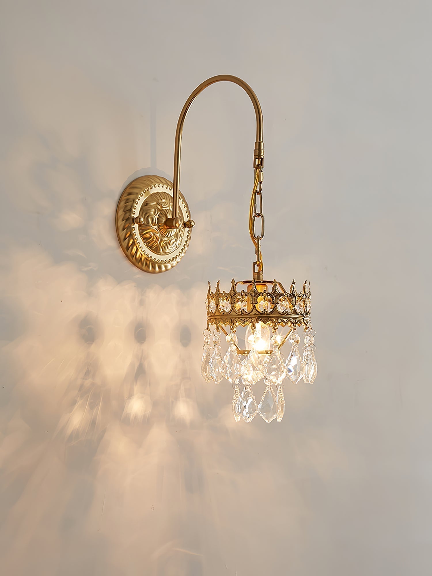 Ivmarila Nordic Art Crown Crystal Sconce Wall lamp