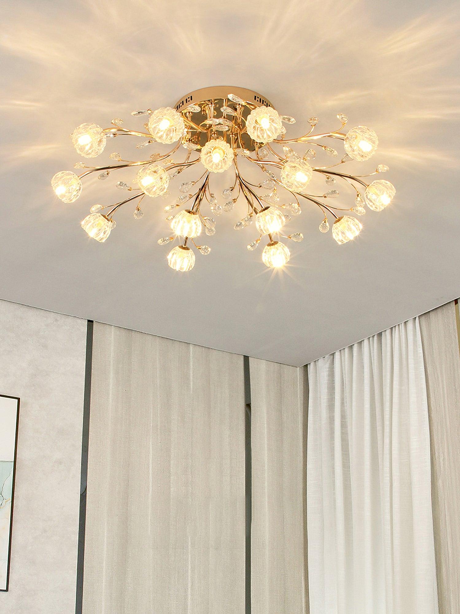 Elyinira Postmodern Luxury Flower Crystal Ceiling Light