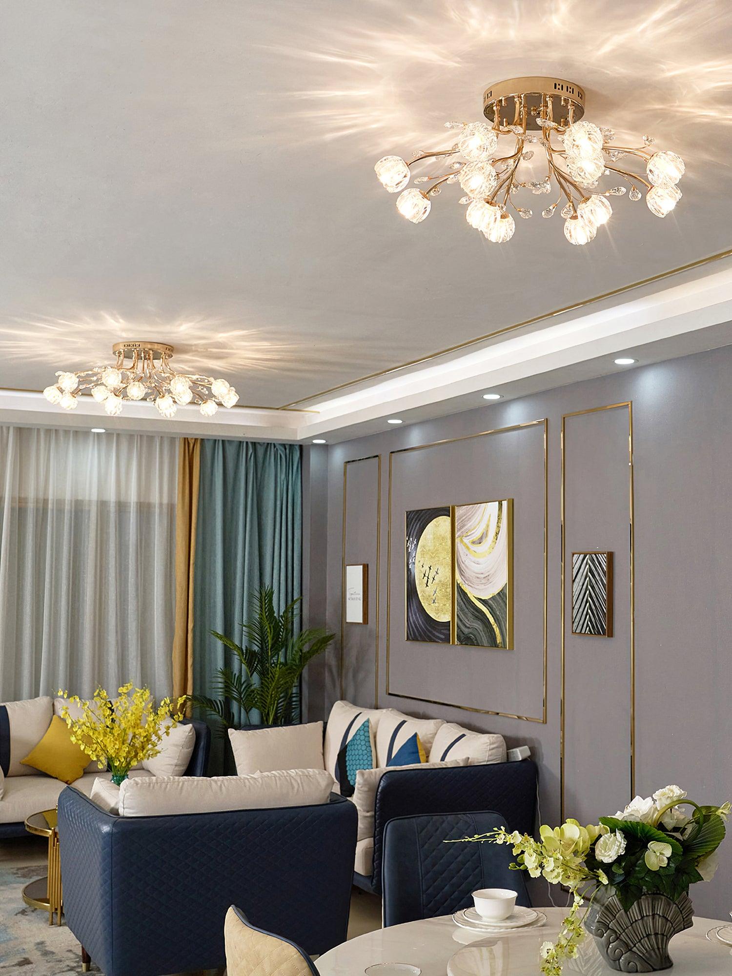Elyinira Postmodern Luxury Flower Crystal Ceiling Light