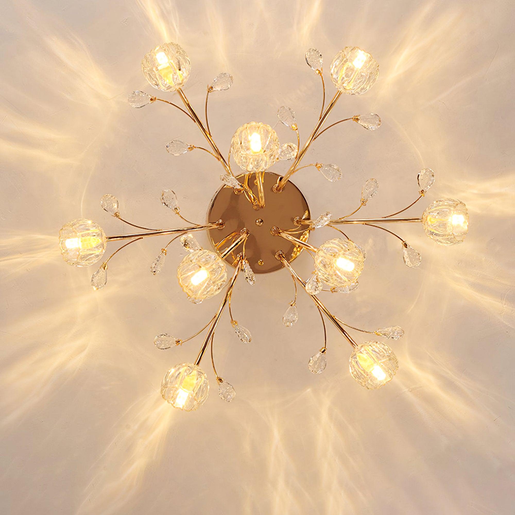 Elyinira Postmodern Luxury Flower Crystal Ceiling Light