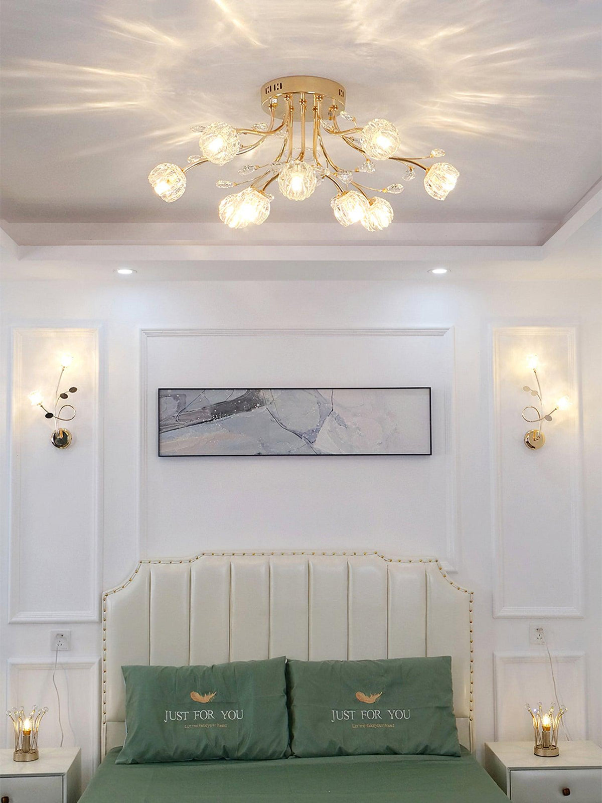 Elyinira Postmodern Luxury Flower Crystal Ceiling Light