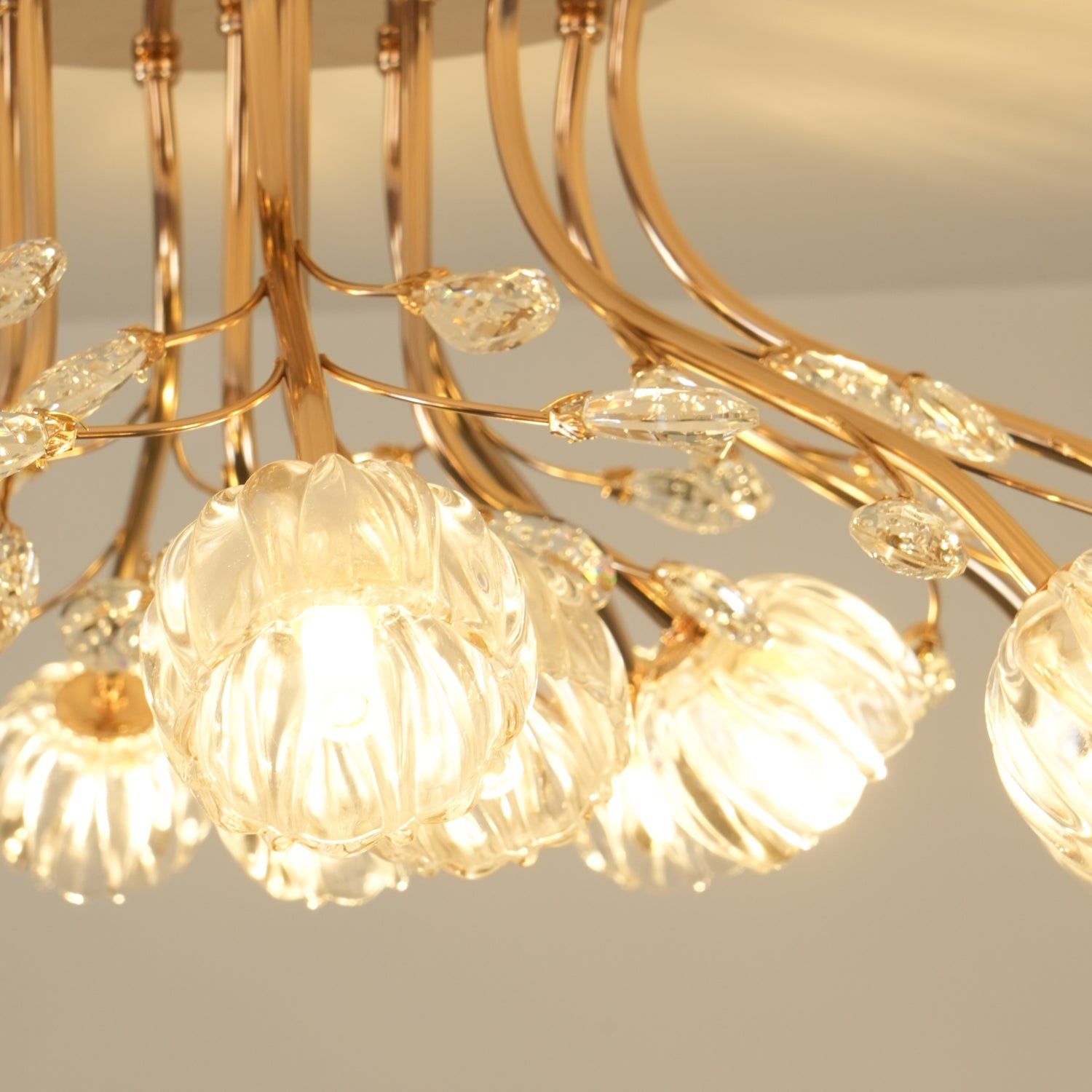 Elyinira Postmodern Luxury Flower Crystal Ceiling Light