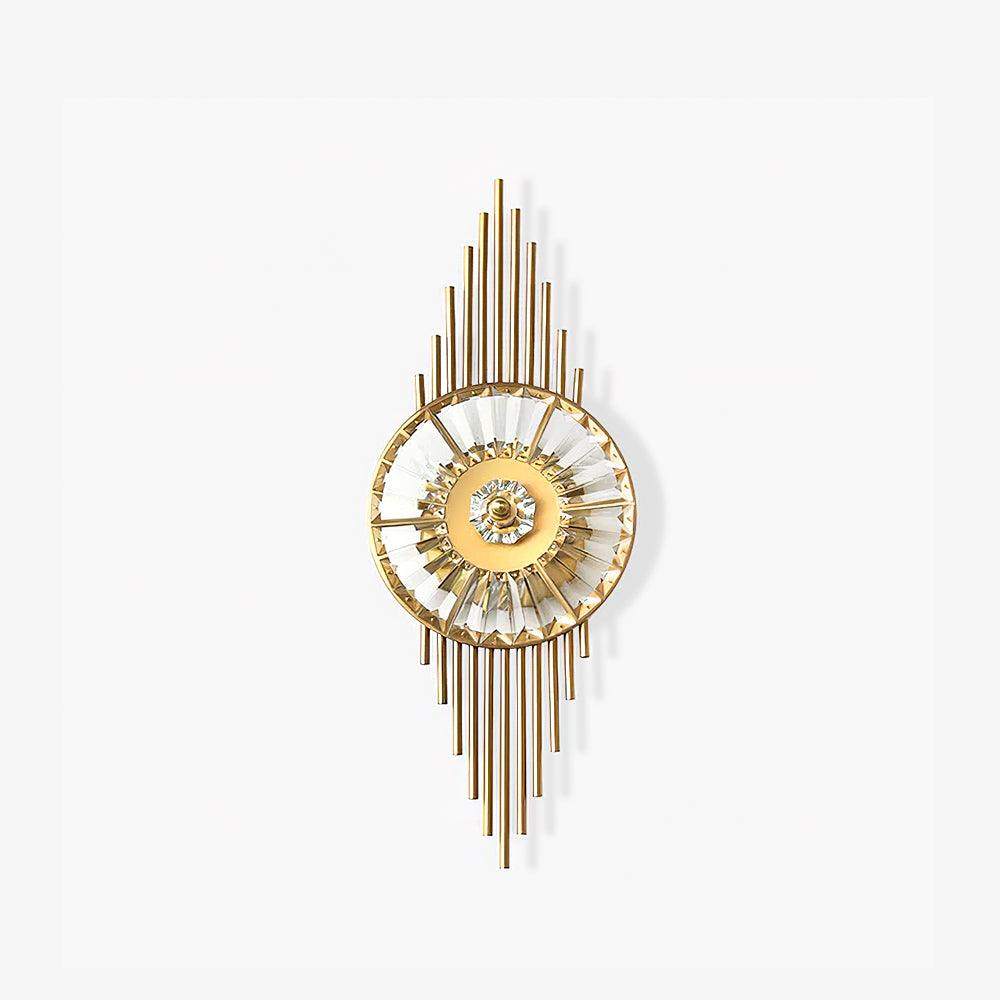 Cilirel Postmodern Luxury Gear Gold Crystal Wall Light