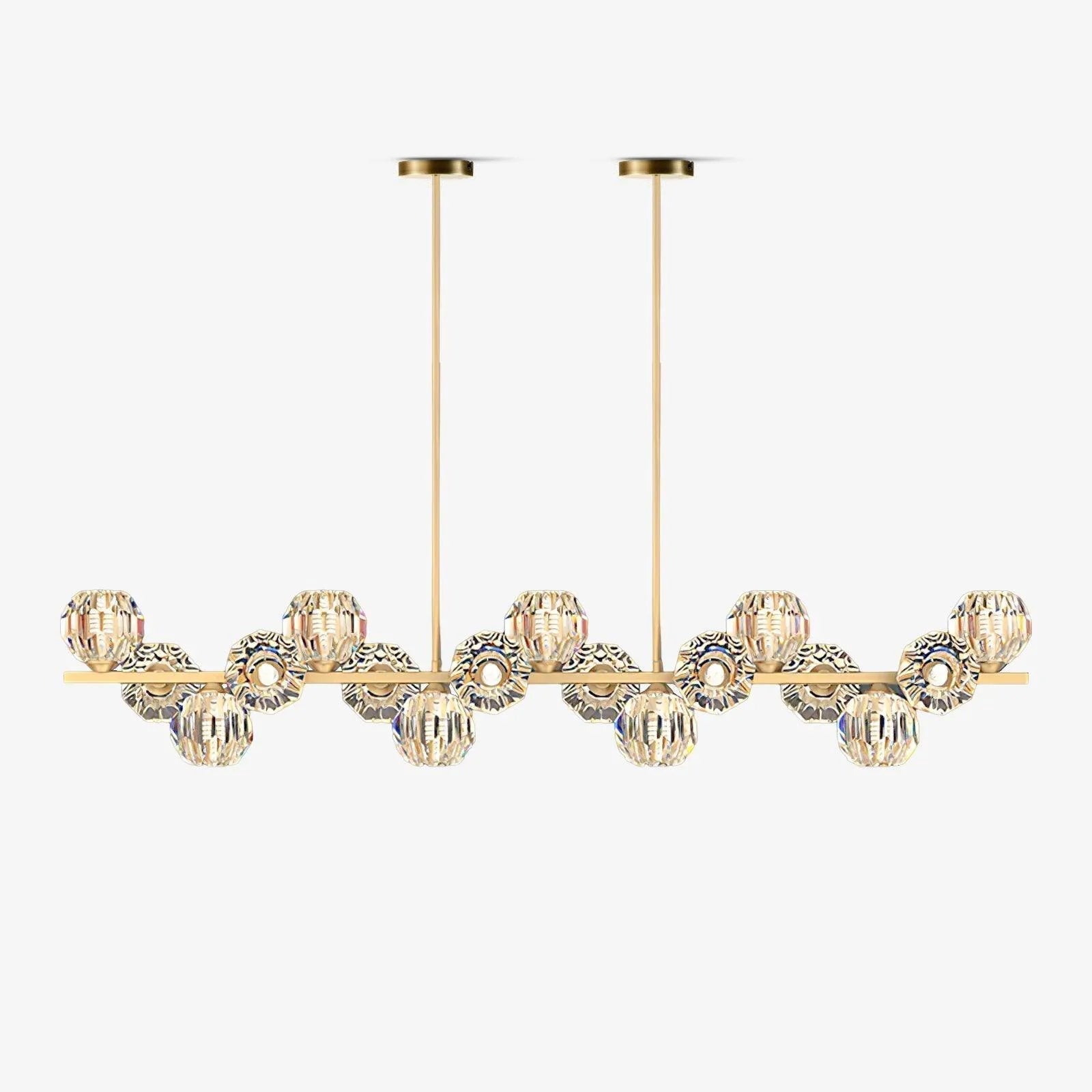 Drivel Postmodern Luxury Ball Brass Crystal Glass Chandelier