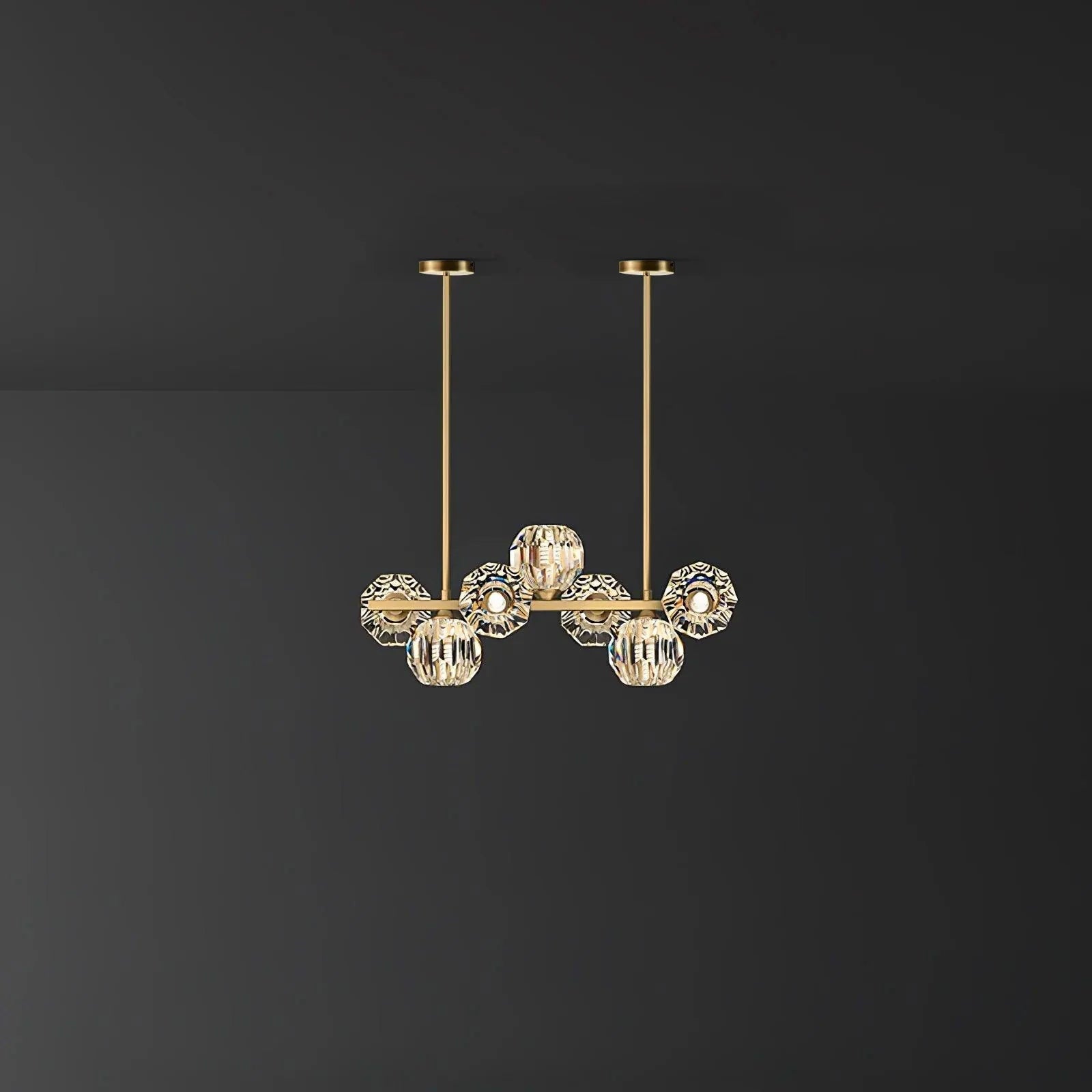 Drivel Postmodern Luxury Ball Brass Crystal Glass Chandelier