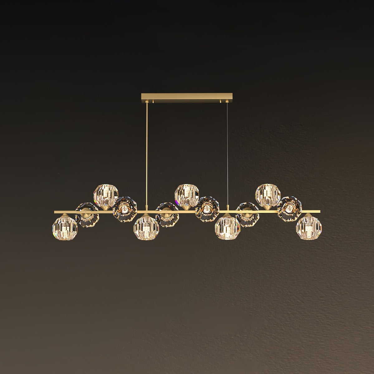Celisella Crystal Glass Ball Chandelier