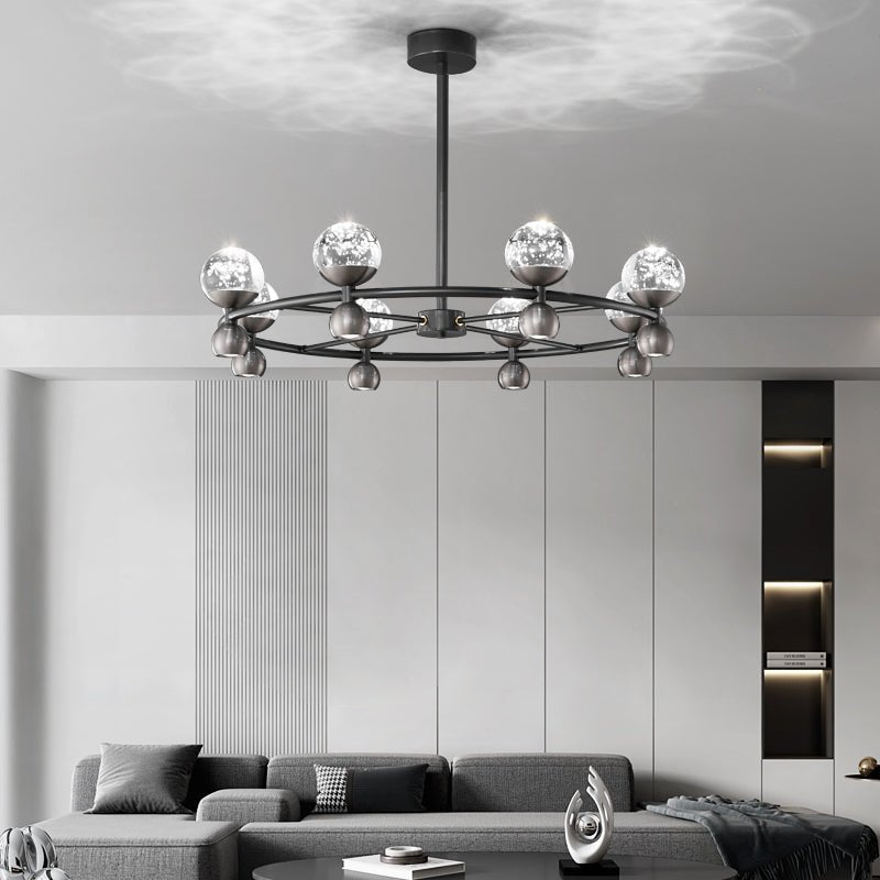 Lumiryn Orbital Glass Globe Chandelier