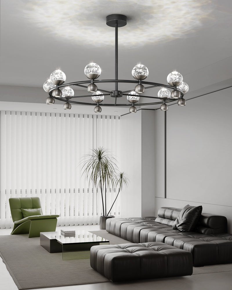 Lumiryn Orbital Glass Globe Chandelier